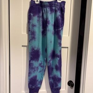 Nike Kids Purple and Blue Tie-Dye Joggers